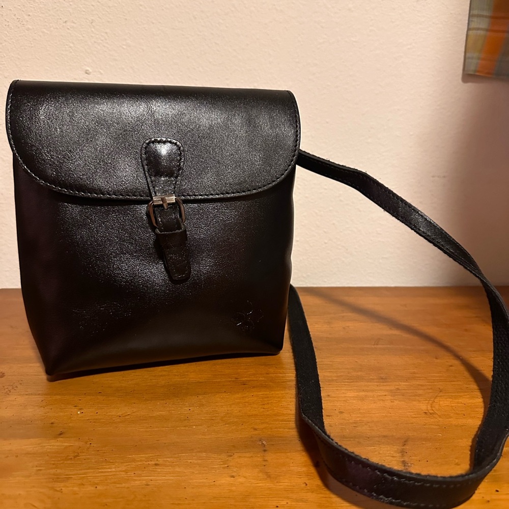 Patricia Nash Black Leather Backpack